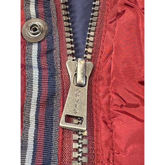 Orvis Men's Down Puffer Vest Burgundy/Navy Size XL-Like New - Picture 6 of 10